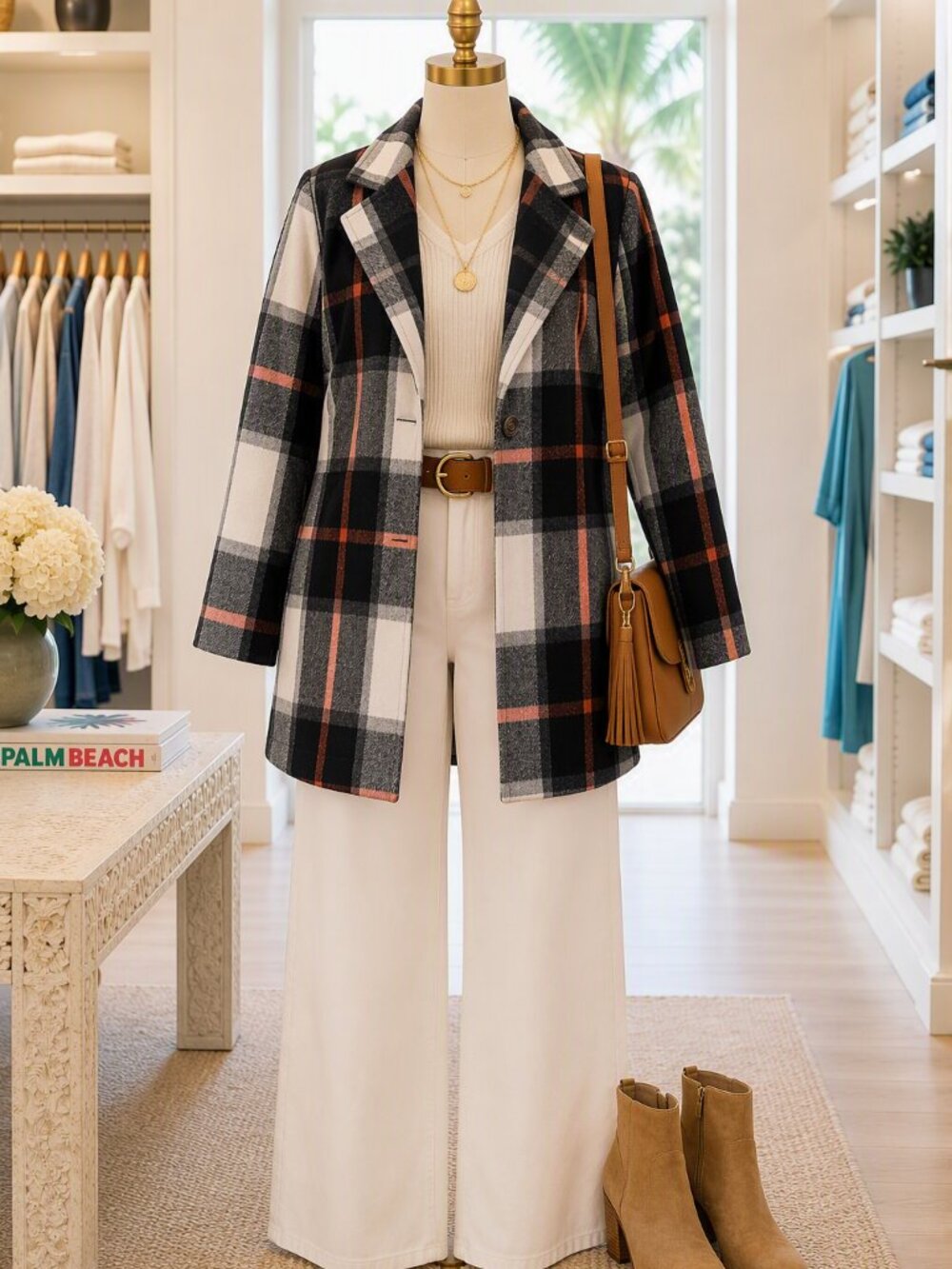 SHEIN Plaid Women’s Jacket Flannel  Single-Button Coat Jacket NWT high quailty - Picture 2 of 8
